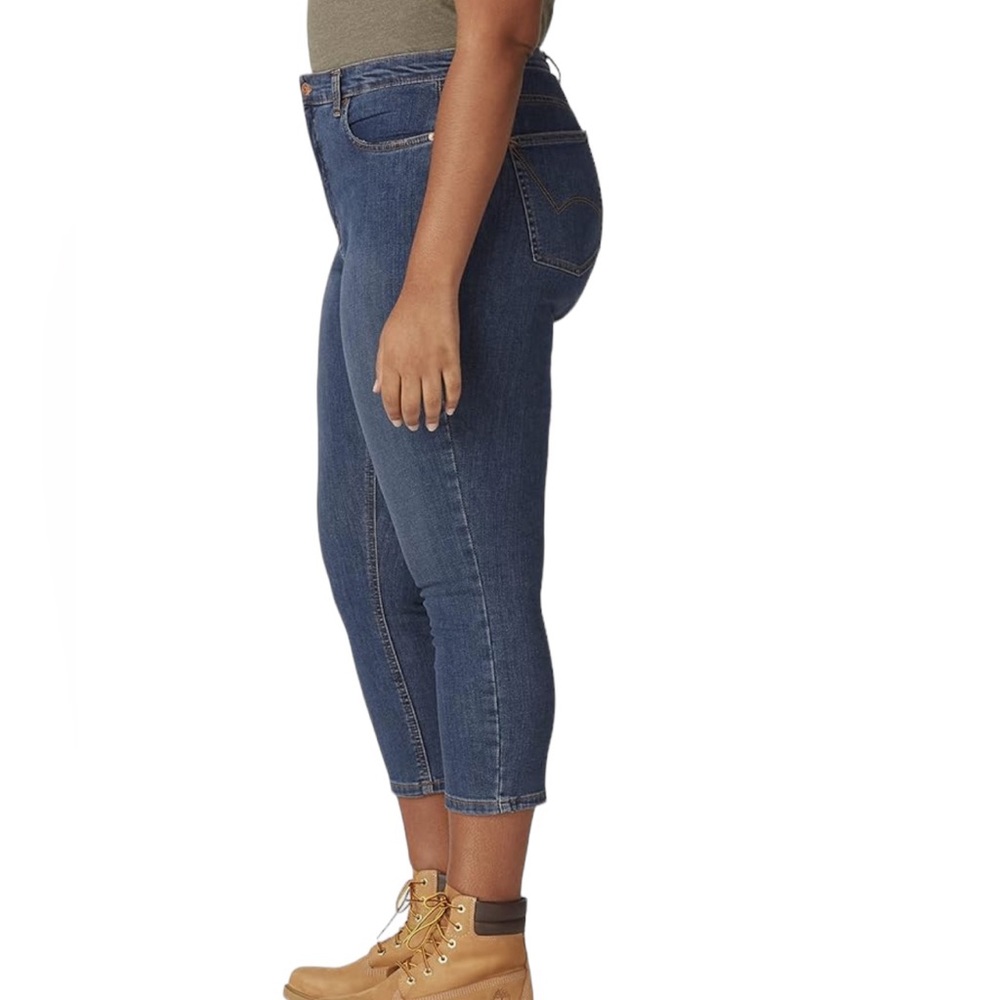 NEW Dickies Perfect Shape Denim Capri Pants Women's Size 10 - Picture 3 of 4